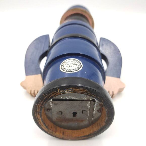 Vintage 11" Wooden Blue Police Officer Cop Bobblehead Nodder Bank Nasco Japan - Picture 7 of 8